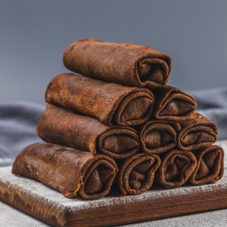 Блины шоколадные с вишней, 10 шт., замороженные