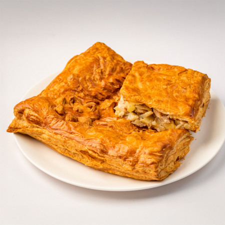 Слоеный пирог грибы и картофель