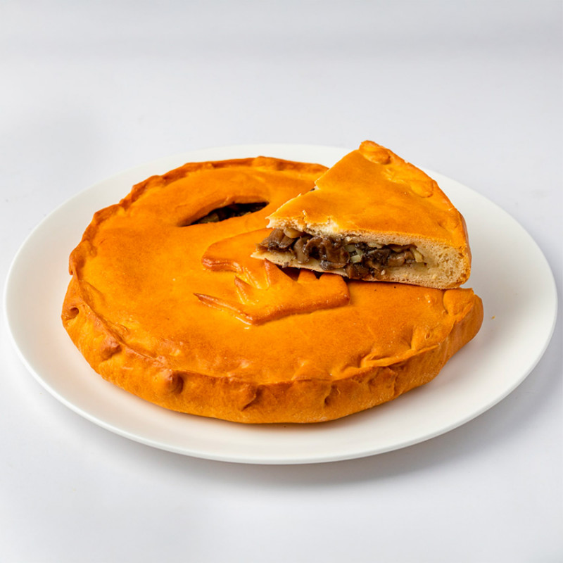 Сдобный пирог грибы и картофель