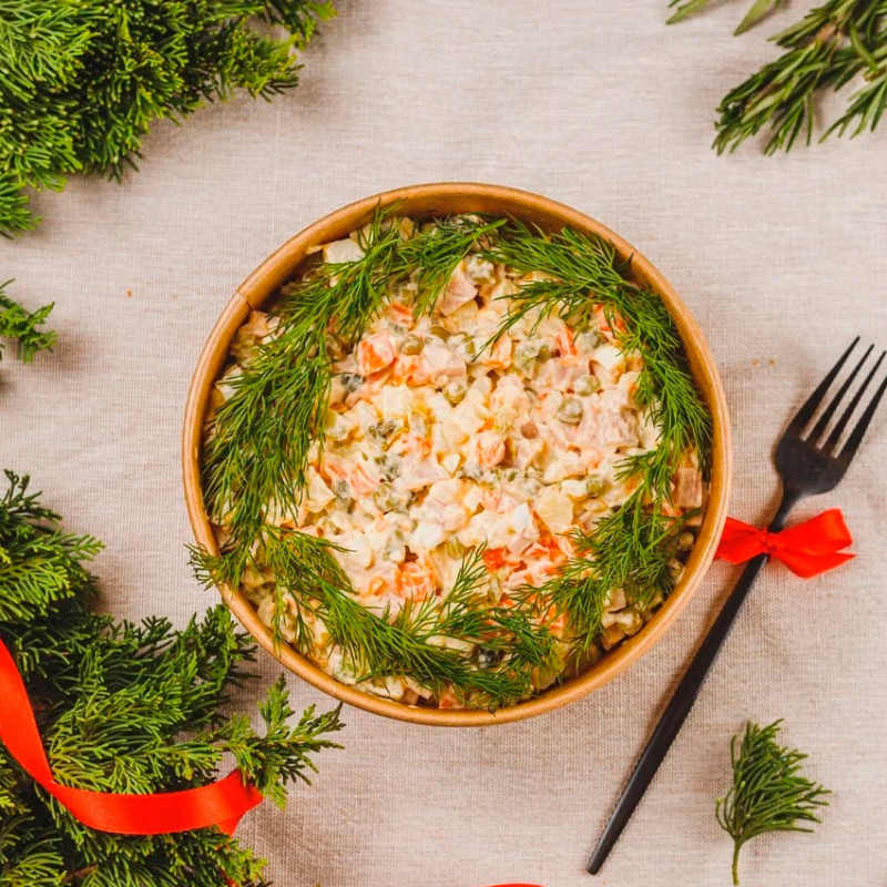 Оливье большая порция Оливье большая порция