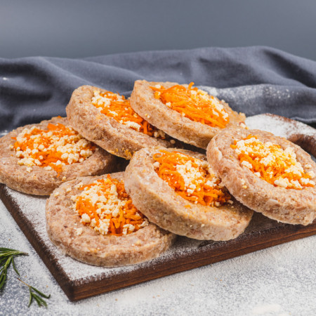 Ватрушки куриные с морковью под сыром, 6 шт., замороженные