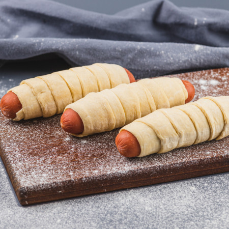 Сосиски в слоеном тесте, 3 шт., замороженные